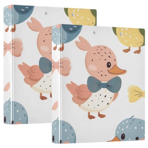 Classeur 3 anneaux canard blanc avec porte-bloc pour bureau et école