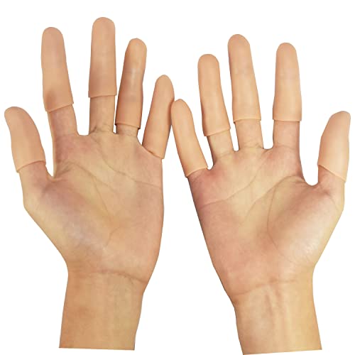 20 peças de protetores de dedo de gel, suporte protetor de dedo de silicone para pele seca e rachadu