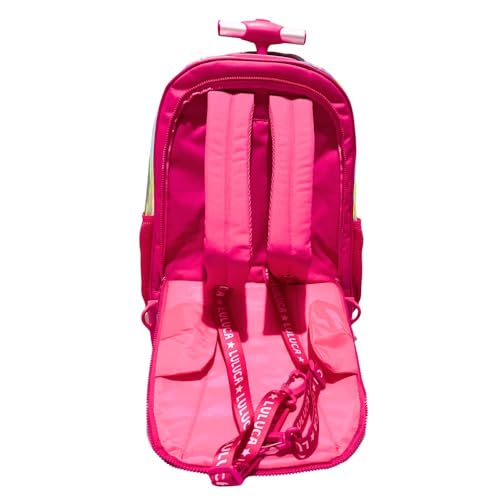 Kit Mochila de Rodinhas Luluca Holográfica Com Lancheira E Estojo