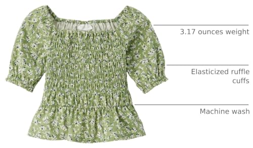 Image of The Children's Place Girls' Long Sleeve Smocked Peplum Top