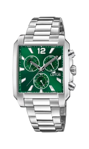 LOTUS Orologio Uomo Analogico Acciaio Inox 316L Argento - Quarzo - Cronografo - Vetro Minerale - Impermeabile 5 ATM 18850/3 Special Prices