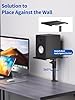 suptek Clamp-on Desktop Speaker Stands, 225mm x 245mm Metal Trays, Height Adjustable Universal Studio Monitor Holders for Bookshelf Speakers with Cable Management, Against the Wall, 2 Pack, Black #1