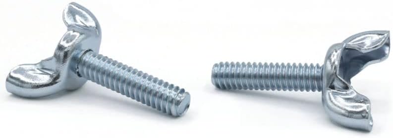 6-32 x 3/8" Type D/Stamped Wing Screws/Steel/Zinc / 200 Pc. Carton