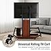 Mobile TV Cart for 60-100 Inch TVs Up to 220 Lbs Steel Base Rolling TV Stand Height Adjustable Locking Wheels with Shelf Portable Monitor Stand