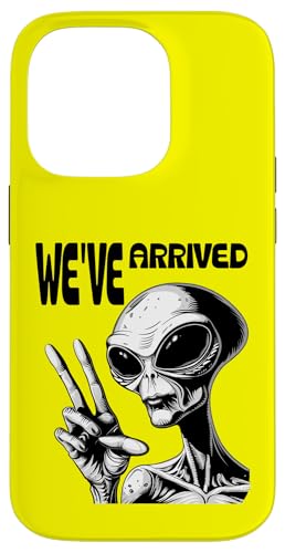 We Arrived Funny Alien �s�[�X�T�C�� SF���[���A�A�p���� �X�}�z�P�[�X iPhone 14 Pro �p