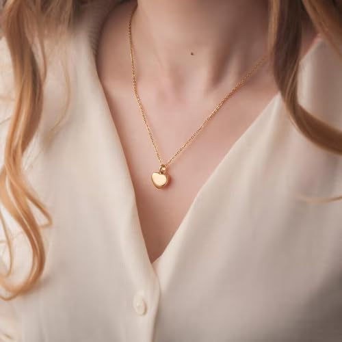 Cremation Jewelry Small Heart Urn Necklace Ashes for Women Men Keepsake Pendant Memorial Human Ash Holder3
