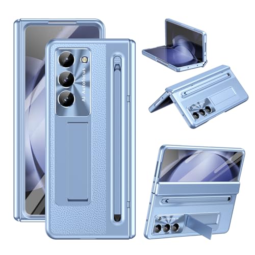 Étui en cuir pour Samsung Galaxy Z Fold 6 fine béquille porte-stylo coque