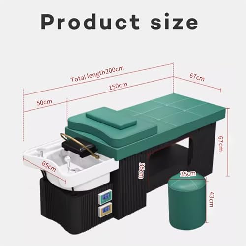 Image of Pet Grooming Table,Multi-Functional Shampoo Bed,Constant Temperature Water Heater Shampoo Bed for Salons,Green