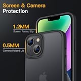 JETech Matte Case for iPhone 14 6.1-Inch, Shockproof Military Grade Drop Protection, Frosted Translucent Back Phone Cover, Anti-Fingerprint (Black) - Image 5