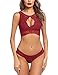 Produktbild Avidlove Unterwäsche Frauen Sexy Set Reizwäsche Dessous für Sex Spitze Nachtwäsche Body Halter Bralette BH ohne Bügel Niedrige Taille Höschen Lingerie Negligee Rot L