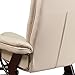 Flash Furniture Bali Contemporary Multi-Position LeatherSoft Recliner Chair with Ottoman, 360-Degree Swivel Recliner Chair/Ottoman Set, Beige