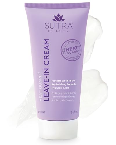 SUTRA Heat Guard Leave-In Cream for Frizzy, Dry & Damaged Hair - Thermal Protecting Conditioner Hydrates, Protects & Repairs Against Heat with Hyaluronic Acid - Anti-Frizz Haircare Products