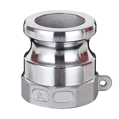 Eastrans Aluminum Global Type A Cam And Groove Hose Fitting, 1.5" Camlock Hose Coupler, 1.5" Plug X 1.5" Npt Female #TOP6