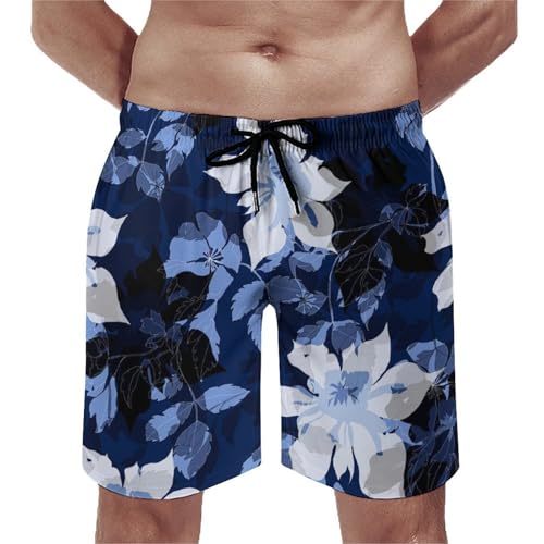 Maillot de bain séchage rapide à motif floral bleu pour la plage
