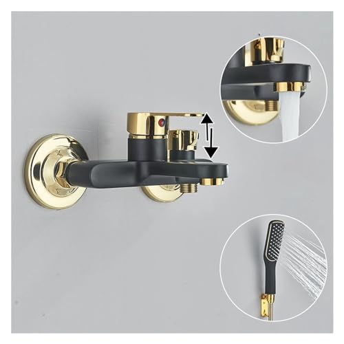 Robinet de douche haut de gamme White Gold avec douchette en ABS - 4