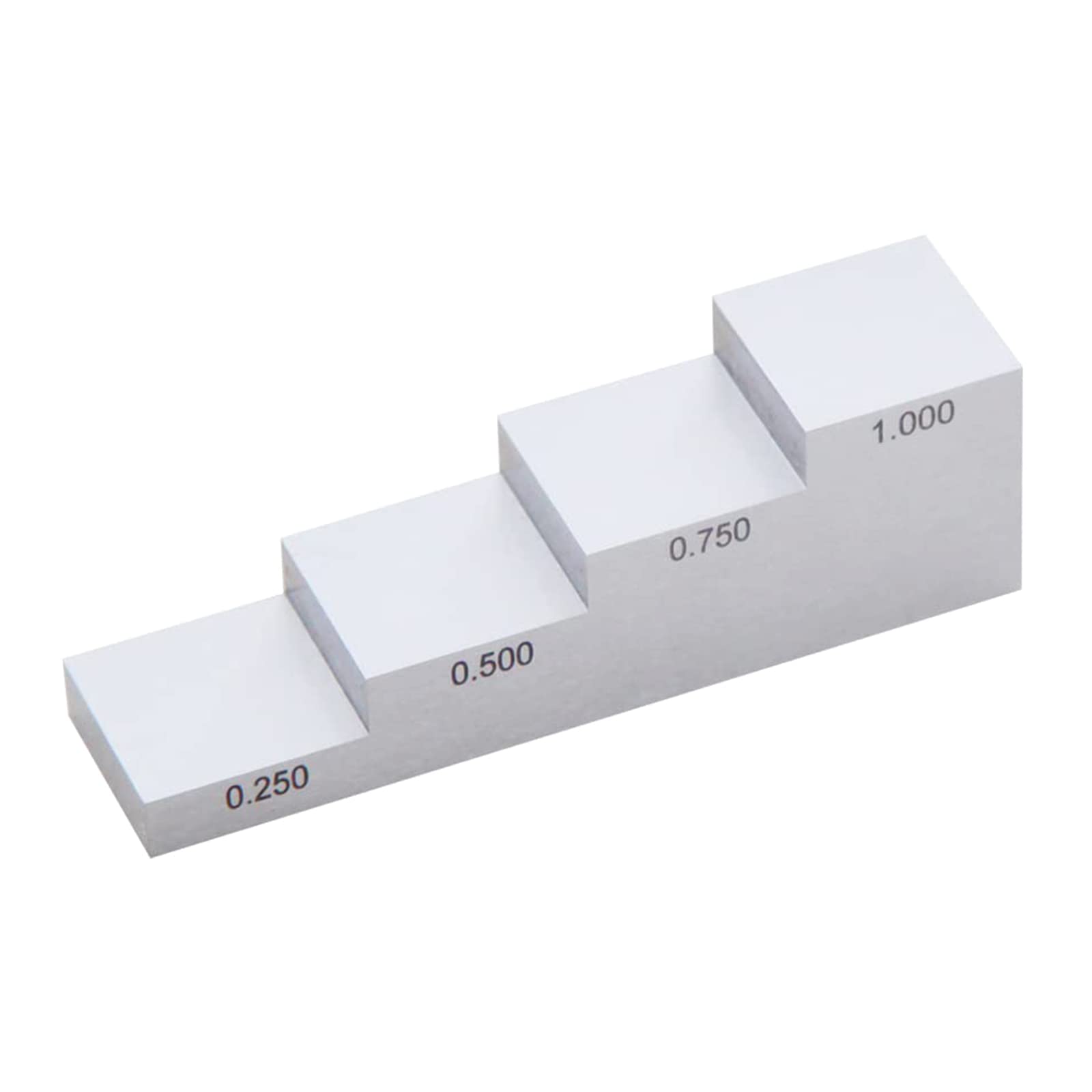 4-stufiger UT Stufenkeil 1018 Stahl 0, 250/0, 500/0, 750/1, 00