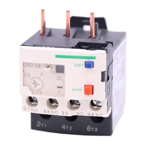 Relé térmico LRD08 con contactos 1 NO + 1 NC para control seguro de 2,5-4 A