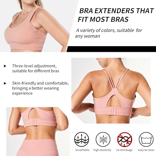 12 PCS Bra Extenders 4 Hooks, Bra Strap Extender, 4 Hook Bra Extenders for Women Elastic Extension Strap Plus Size3