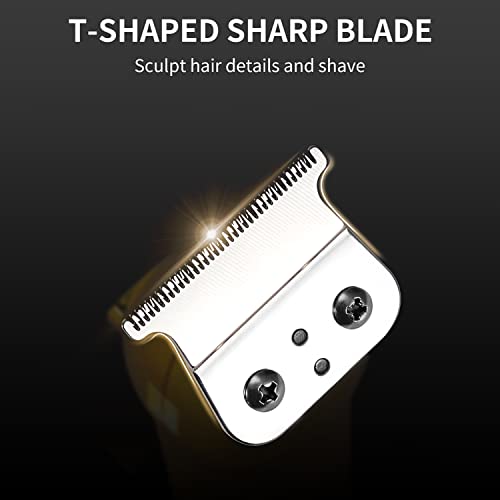Dsp Cordless Hair Clipper For Men Electric Beard Trimmer Hair Trimmer Rechargeable T Trimmer Clipper Machine For Cutting Hair For Men With Led Display (Gold) #TOP6