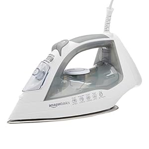 Amazon Basics Stainless Steel Soleplate Steam Iron, 1700-Watt, Gray, 1.62ft