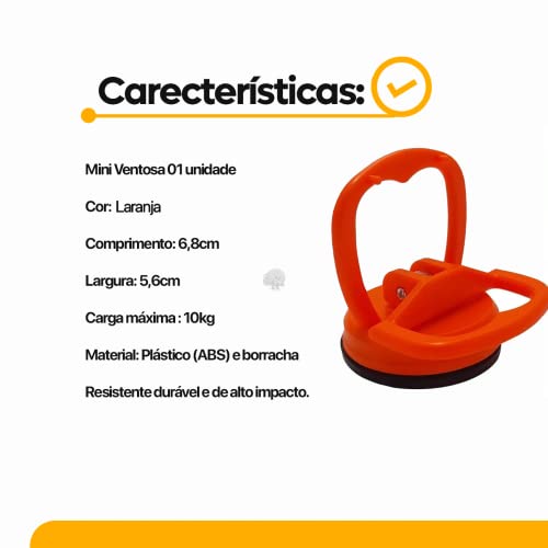 Extrator de amassados de carro Ventosa Simples Ventosa Desamassa Lataria Vidros até 10kg, Desamassa