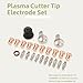 Plasma Cutter Tip Electrode Set,24Pcs IPT40 Tip Electrode Kit for CUT 55DS Pro CUT 65DS, Plasma Cutter Consumables Set