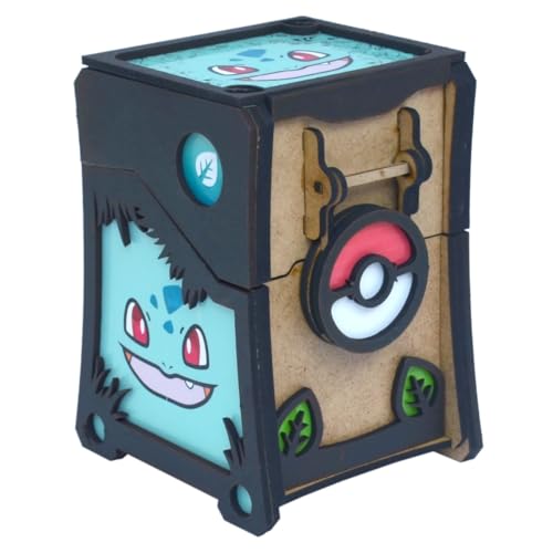 Porta Cartas TCG Card Game em Madeira - Tipo Planta