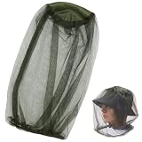 URYVAIW Zanzariera da Testa per Insetti (1 Pezzo), Rete Anti-Zanzare per Adulti Compatibile con la Maggior Parte dei Cappelli, Ideale per Pesca, Escursionismo e Camping Outdoor (Verde Oliva)