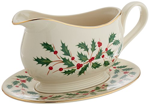 Lenox Holiday Gravy Boat And Stand #TOP2