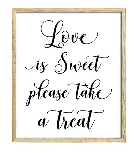 Darling Souvenir Love is Sweet Please Take A Treat Wedding Sign Favor Decor Party Print Favors Signage