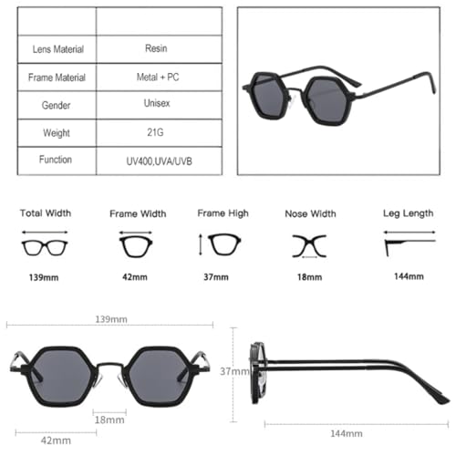 Lunettes de soleil polygone protection UV400 verres dégradés - 6