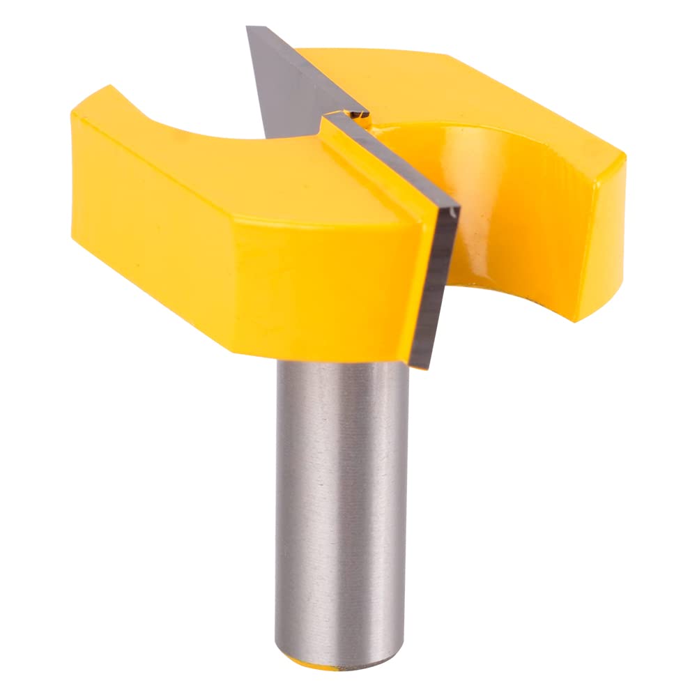 Oudtinx CNC Spoilboard Surfacing Router Bits, 1/2” Inch Shank 2-1/4” (Dia.) Bottom Cleaning Router Bits (Mortising Bit, Slab Flattening Woodworking