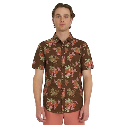 Billabong-Mens-Printed-Short-Sleeve-Woven-Button-Down-Shirt Billabong Mens Printed Short Sleeve Woven Button Down Shirt - Image 1
