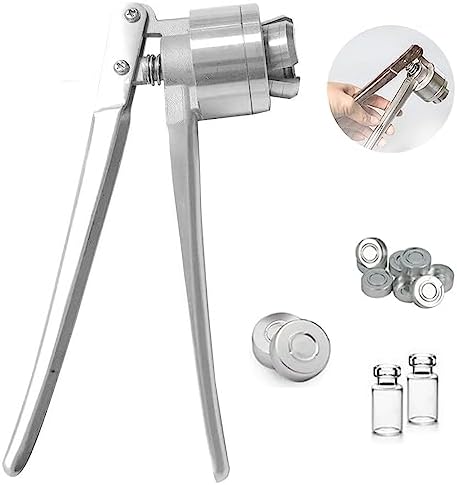 13-32mm Stainless Steel Vial Crimper, Manual Flip Off Capping Machine for Perfume Bottles, Efficient Sealing Tool