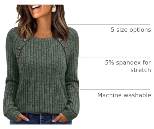 Image of LILLUSORY Womens Tops Long Sleeve Shirts Fall Lightweight Sweaters