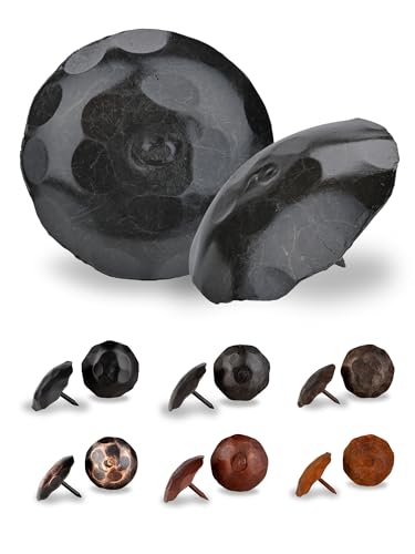 10 Pack 2" Round Head Iron Clavos Decorative Nails  Sealed Unfinished  Handmade Rustic Round Fasteners for Farmhouse Shutters, Faux Wood, Barn Doors, Shutters, Gates  Ornamental Wood Accent