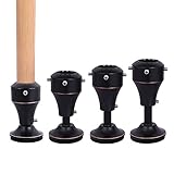 4 Pack Adjustable Chair Risers, Risers for Chair Legs, Height from 7cm to 10cm, 360° Rotatable Furniture Riser Base, Heavy Duty Design Fit Chair Table Desk Sofa Feet Diameter from 3cm to 4cm, Black