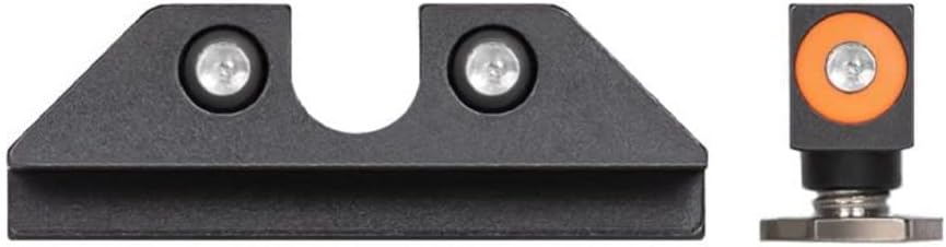 Night Fision Tritium Night Sight Set for Glock 17/17L/19/22-28/31-35/37-39/45 - Perfect Dot Front Sight with Added Daytime Ring - Front Ring Color Options - Various Sight Styles