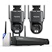 Reolink RLN12W mit 2xTrackMix WiFi Grau, 4K 8MP Wi-Fi 6 PTZ Überwachungskamera Aussen WLAN mit Auto-Tracking-Zoom, Dual-Objektiv, Dual-Ansicht, Smart-Erkennung, Farbnachtsicht, Integrierte 2TB HDD