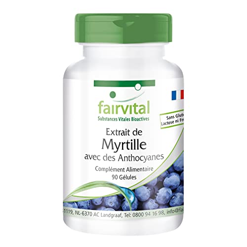 Anthocyanes extrait Blueberry VEGAN - Fortement dosé - 90 capsules - standardisés à 25% anthocyanes