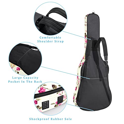 Étui rembourré pour guitare acoustique classique Motif papillons dorés sur fond noir, Multicolore 07, 42.9×16.9×4.7 in… - Les Beatles, Paul McCartney, John Lennon, RIngo Starr, George Harrison Étui rembourré pour guitare acoustique classique Motif papillons dorés sur fond noir, Multicolore 07, 42.9x16.9x4.7 in… – Image 4