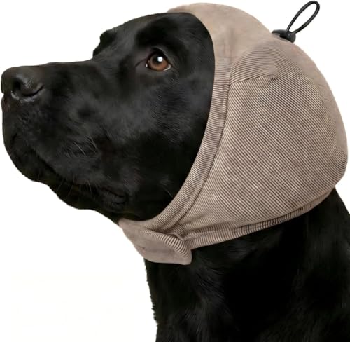 IECOii Hunde Ohrenverband,Hund Kopfband,Kopfschütteln verhindern,Braun,L