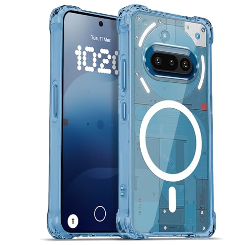 Image of AESTMO Clear Back Cover for Nothing Phone 3A 5G | 360 Protection | Transparent Back Cover for Nothing Phone 3A 5G (PC + TPU, Compatible with MagSafe Accessories, Transparent Bumper)