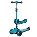 JTYX Trottinette 2 en 1 pour Enfants Scooter 3 Roues Trottinette avec siège Pliable et Roues Clignotantes Micro Trottinette de Musique avec Hauteur réglable pour Filles et garçons