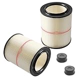 17816 Filter for Craftsman Shop Vac 9-17816 Replacement Filter Fits 5 Gallon and Larger Vacuum Cleaner Wet Dry Air Filter 917816 Filter 2 Pack