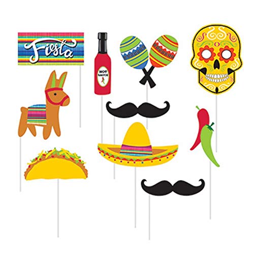 10-Piece Photo Props For Party, Serape Fiesta