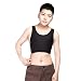 BaronHong Mesh Chest Binder Short Corset Sport Bra For Tomboy Lesbian(black,S)