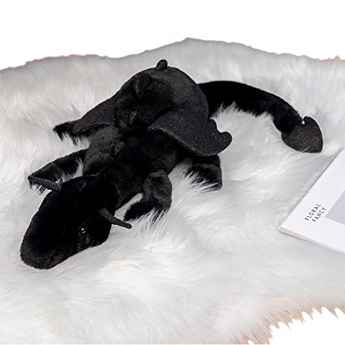 ぬいぐるみ ドラゴン 飛竜 本物そっくり 抱き枕 大きい ふわふわクッション 肌触り良い 縫いぐるみ 癒し系 かわいい 70cm ベッドサイド 可愛い 誕生日 子供の日 クリスマス お祝い ブラック プレゼント もちもち