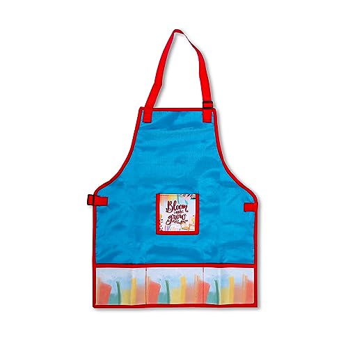 Image of Echo Boomers Multipurpose Teens Waterpoof Washable Apron with 4 pockets for Cooking, Art Painting and School (7 to 14 yrs- 23x18)
