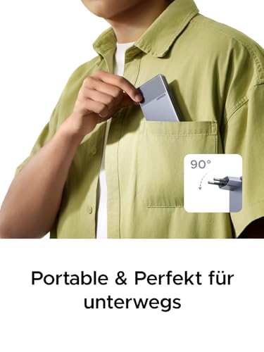 UGREEN USB C Ladegerät 65W Slim, 1,45cm Dünn, Klappbarer Stecker, 3-Port – Ansicht 5